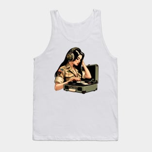 Junglist Pin Up Girl - Junglette Vinyl Edition Tank Top